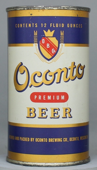 Oconto Premium Beer Flat Top Can