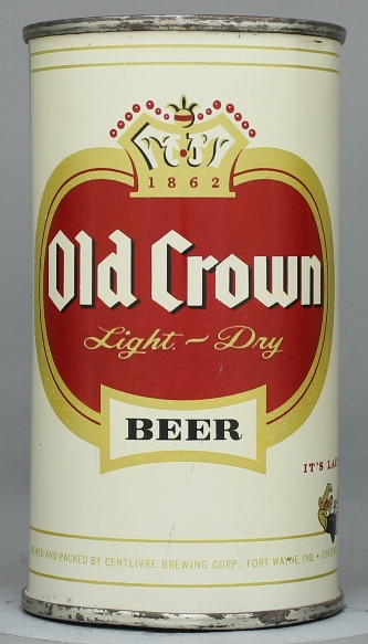 Old Crown Light Dry Beer Flat Top Can