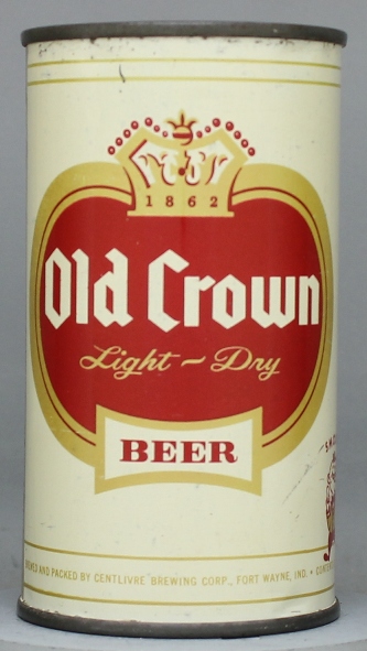 Old Crown Light Dry Beer Flat Top Can