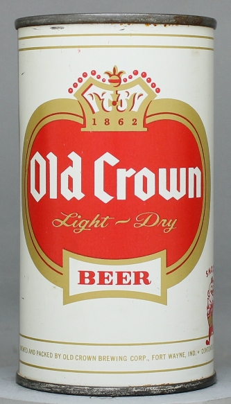 Old Crown Light Dry Beer Flat Top Can
