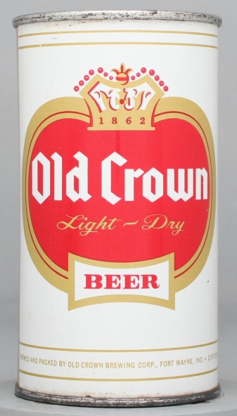 Old Crown Light Dry Beer Flat Top Can