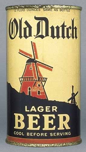 Old Dutch Lager Beer Flat Top Can