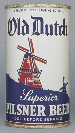 Old Dutch Superior Pilsener Beer Flat Top Can