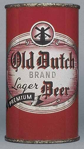 Old Dutch Brand Lager Beer Flat Top Can