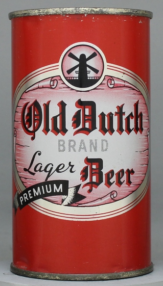 Old Dutch Brand Premium Lager Beer Flat Top Can