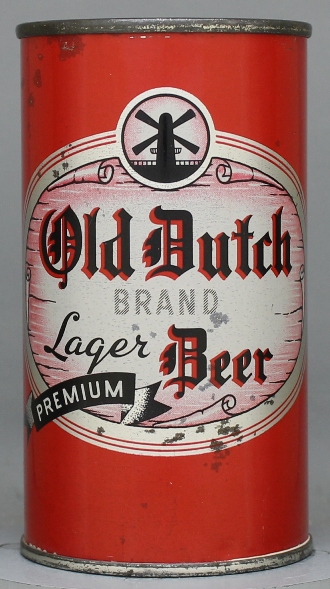 Old Dutch Brand Premium Lager Beer Flat Top Can