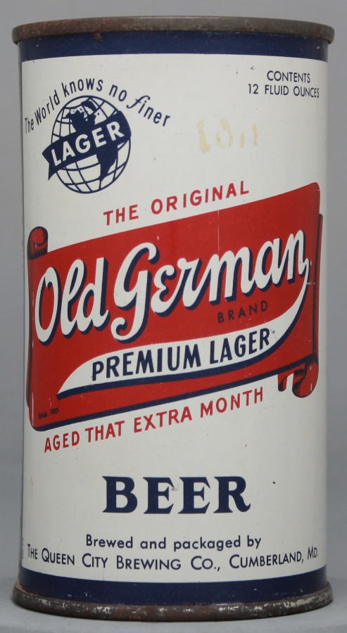 Old German Brand Premium Lager Beer Flat Top Can