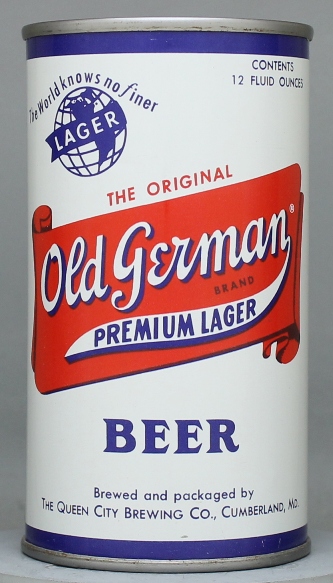 Old German Brand Premium Lager Beer Flat Top Can