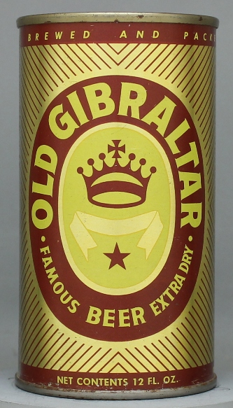 Old Gibraltar Extra Dry Beer Flat Top Can