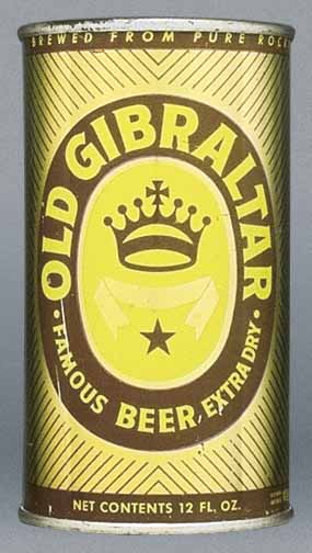 Old Gibraltar Extra Dry Beer Flat Top Can