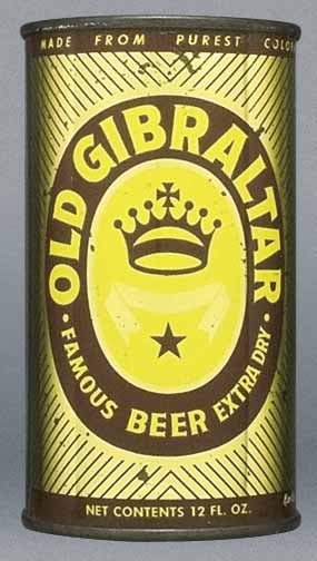 Old Gibraltar Extra Dry Beer Flat Top Can
