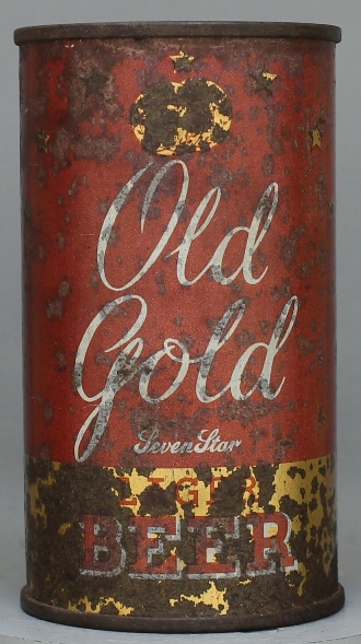 Old Gold Seven Star Lager Beer Flat Top Can