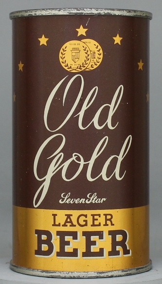 Old Gold Seven Star Lager Beer Flat Top Can