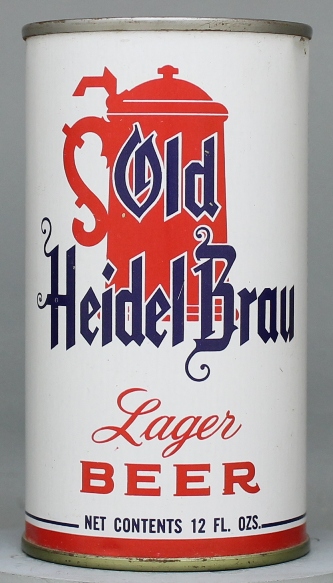 Old Heidel Brau Lager Beer Flat Top Can