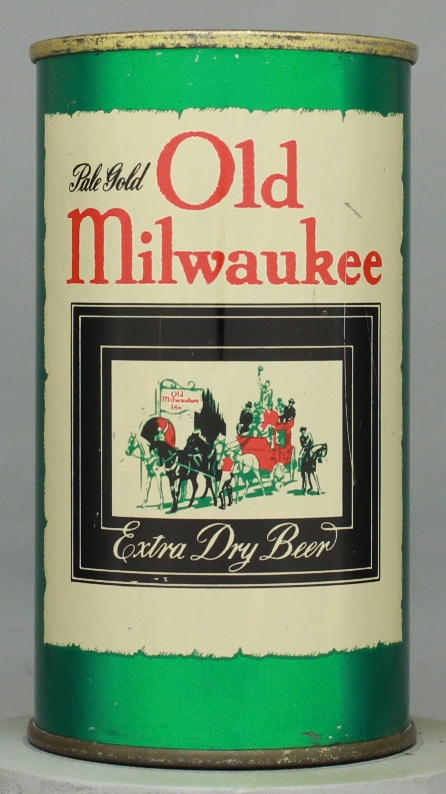 Old Milwaukee Extra Dry Beer Flat Top Can
