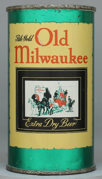 Old Milwaukee Extra Dry Beer Flat Top Can