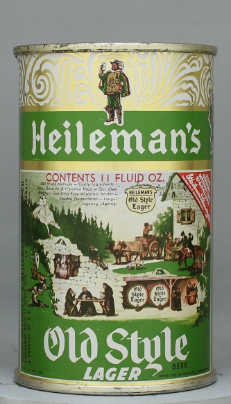 Heileman's Old Style Lager Beer Flat Top Can