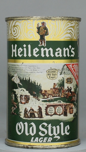 Heileman's Old Style Lager Beer Flat Top Can