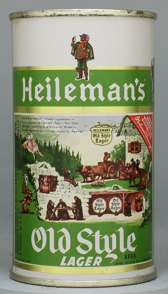 Heileman's Old Style Lager Beer Flat Top Can