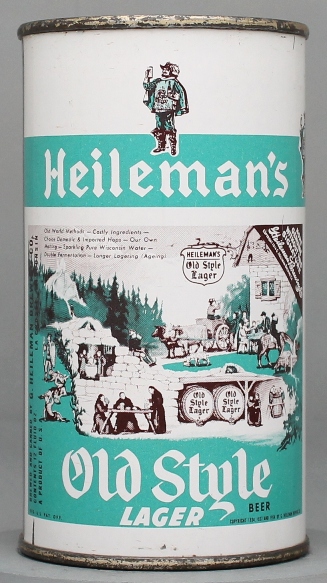 Heileman's Old Style Lager Beer Flat Top Can