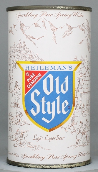Old Style Light Lager, Heileman's Beer Flat Top Can