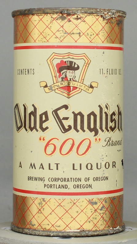Olde English Brand 600 A Malt Liquor Flat Top Can