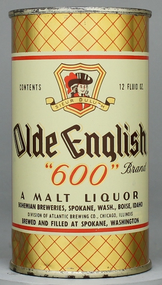 Olde English Brand 600 Malt Liquor Flat Top Can