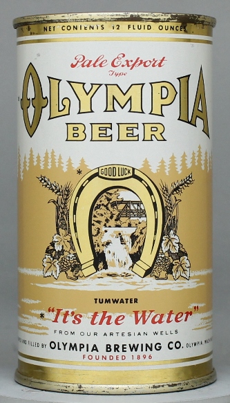 Olympia Pale Export Type Beer Flat Top Can