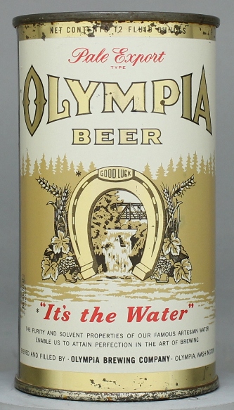 Olympia Pale Export Beer Flat Top Can