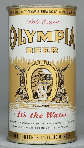 Olympia Pale Export Type Beer Flat Top Can