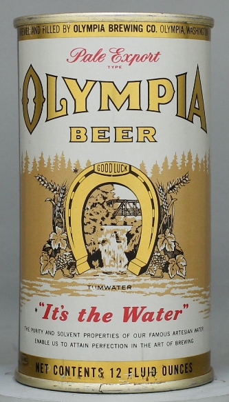 Olympia Pale Export Type Beer Flat Top Can