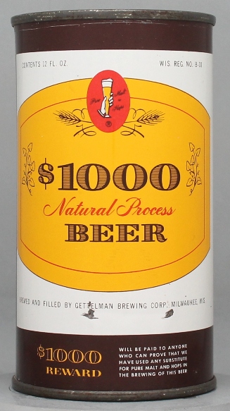 $1000 Natural Process Beer Flat Top Can