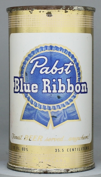 Pabst Blue Ribbon Beer Flat Top Can