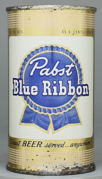 Pabst Blue Ribbon Beer Flat Top Can