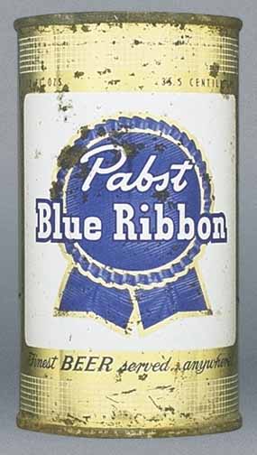 Pabst Blue Ribbon Beer Flat Top Can