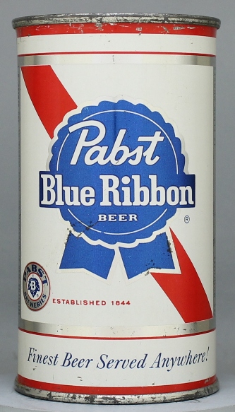 Pabst Blue Ribbon Beer Flat Top Can