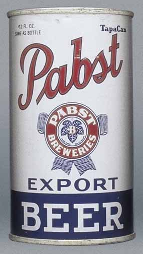 Pabst Export Beer Flat Top Can