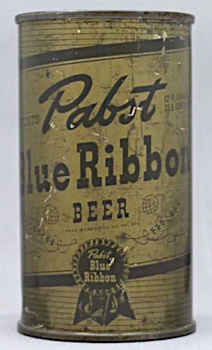 Pabst Blue Ribbon Beer Flat Top Can