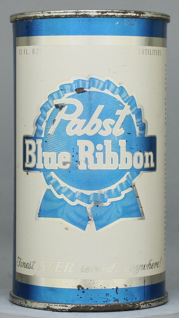 Pabst Blue Ribbon Beer Flat Top Can