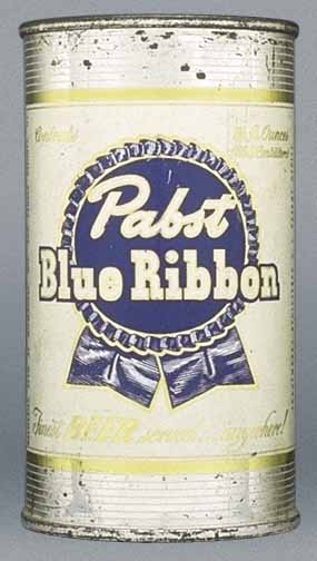 Pabst Blue Ribbon Beer Flat Top Can