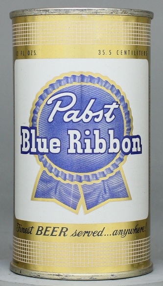 Pabst Blue Ribbon Beer Flat Top Can