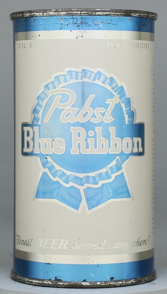 Pabst Blue Ribbon Beer Flat Top Can