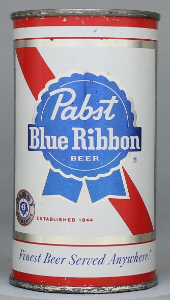 Pabst Blue Ribbon Beer Flat Top Can