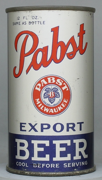 Pabst Export Beer Flat Top Can