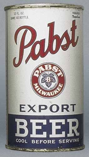 Pabst Export Beer Flat Top Can