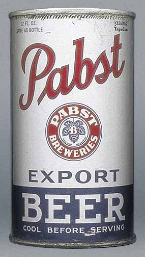 Pabst Export Beer Flat Top Can