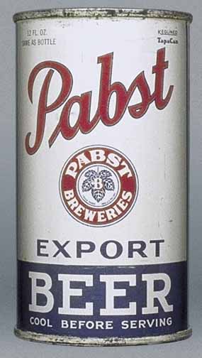 Pabst Export Beer Flat Top Can