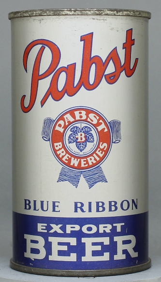 Pabst Blue Ribbon Export Beer Flat Top Can