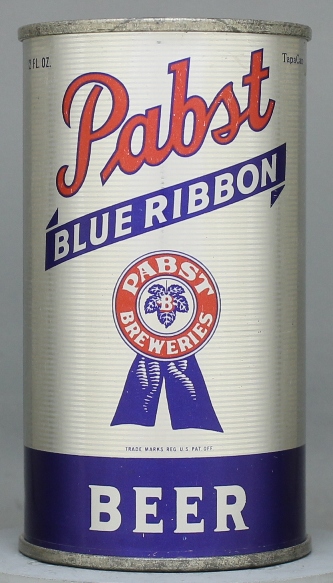 Pabst Blue Ribbon Beer Flat Top Can