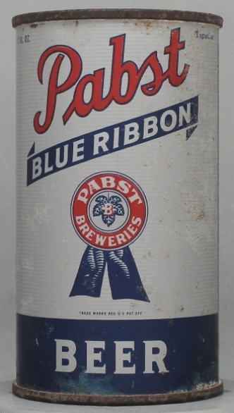 Pabst Blue Ribbon Beer Flat Top Can